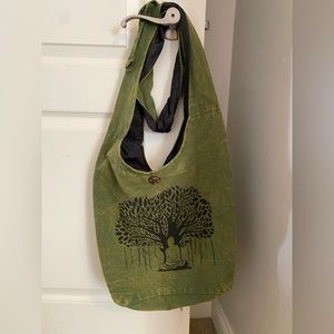 green tree of life hobo bag
